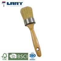 Lary High Quality Wooden Handle Round Wax Chalk Paint Brush